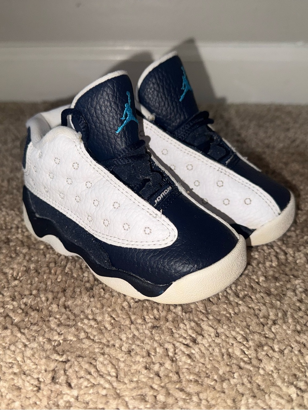 Nike Air Jordan 13 Retro Obsidian Navy Blue White Toddler Size 6C